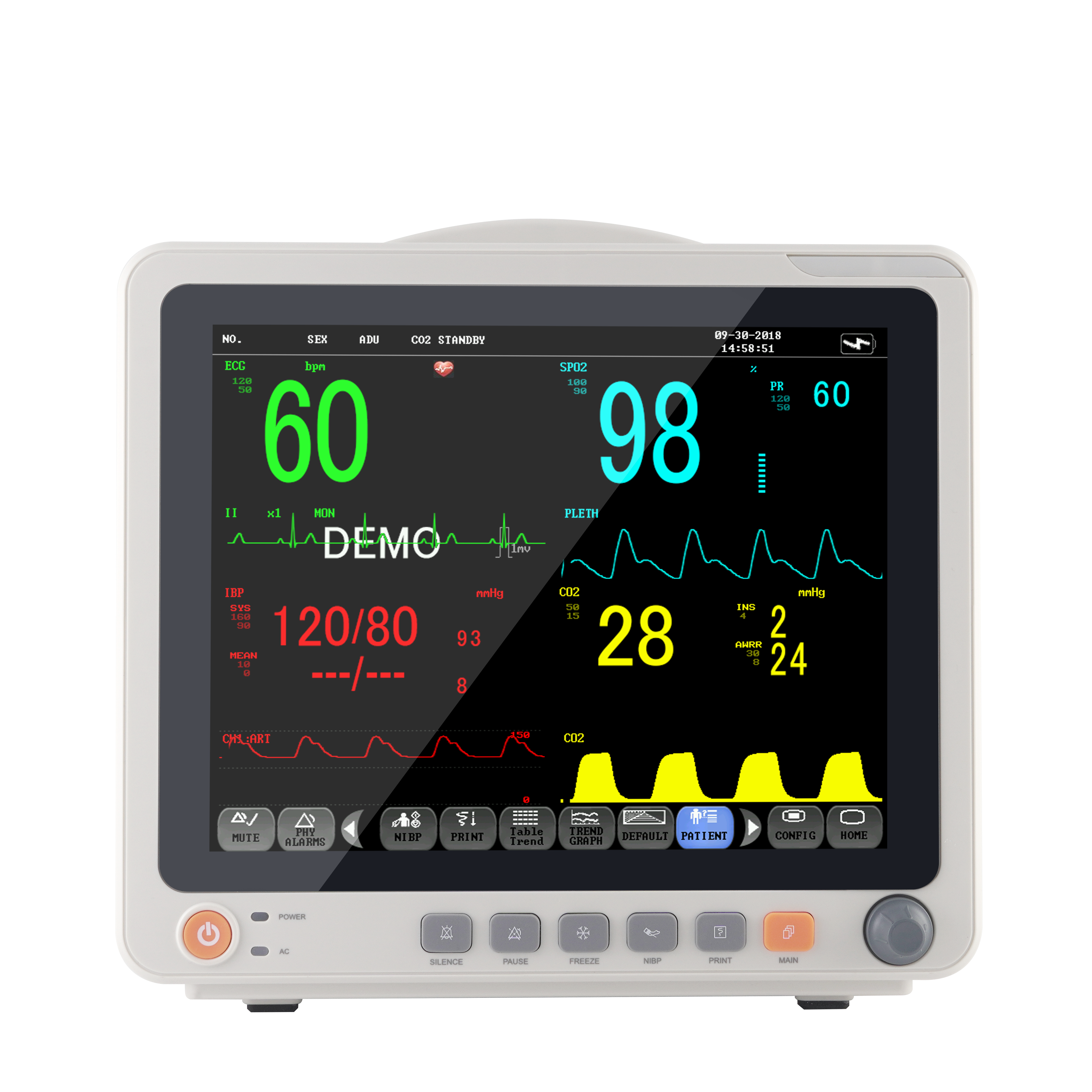442-Durable Portable  ICU Patient Monitor Multi-Parameter Medical Ambulance Monitor Electric Manual Exam.jpg